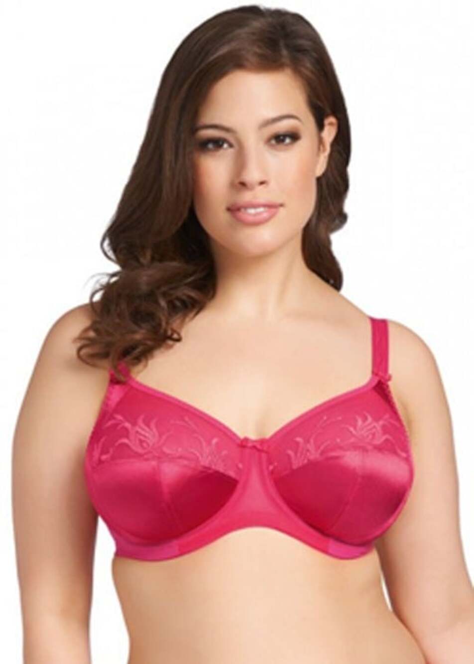 Elomi Women 38GG Caitlyn Side Support Bra Mesh Unlined Raspberry Sexy Lingerie